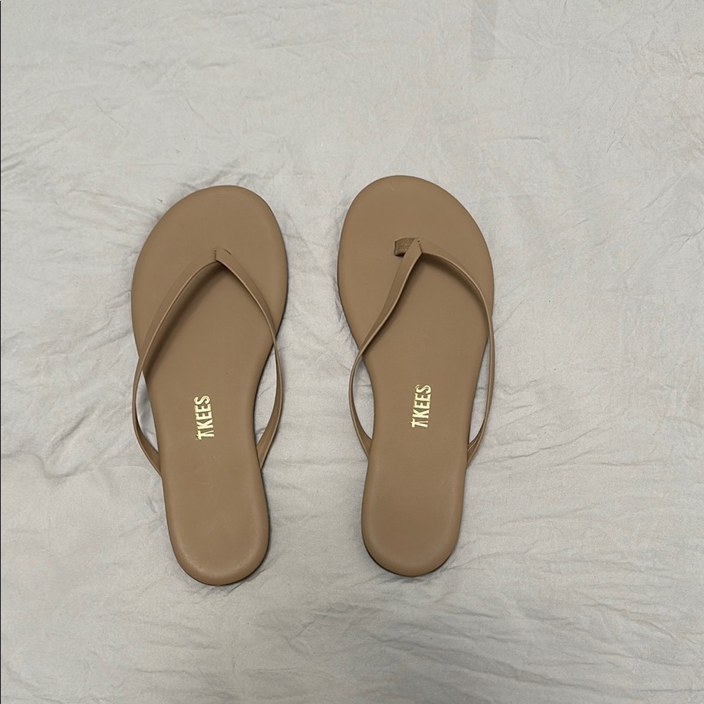 TKEES Tan Flip Flops